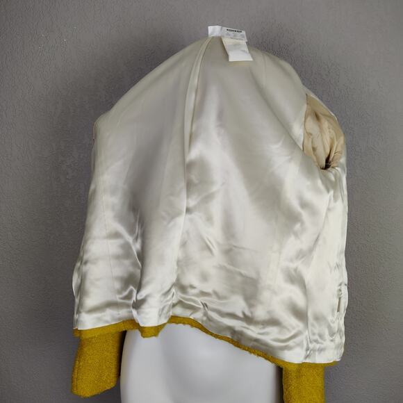 J.Crew Fall 2009 Ruffle-Trim Wool Blend Bouclé Lady Jacket Mustard NWT Sz 4 - Picture 13 of 13